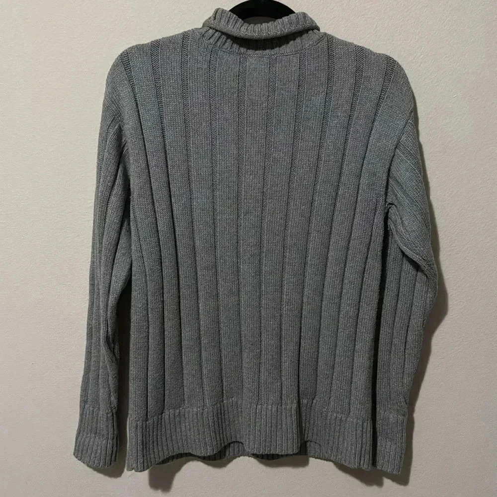 J.Crew | knit sweater in 100% cotton, dark grey. Small. EUC. - Picture 8 of 10